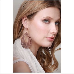 Jewelry - Laser Cut Tear Drop Wood Filigree Earrings Jewelry - Laser Cut Tear Drop Wood Filigree Earrings